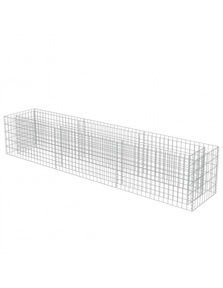 Gabbione Letto Rialzato in Acciaio Zincato 270x50x50 cm