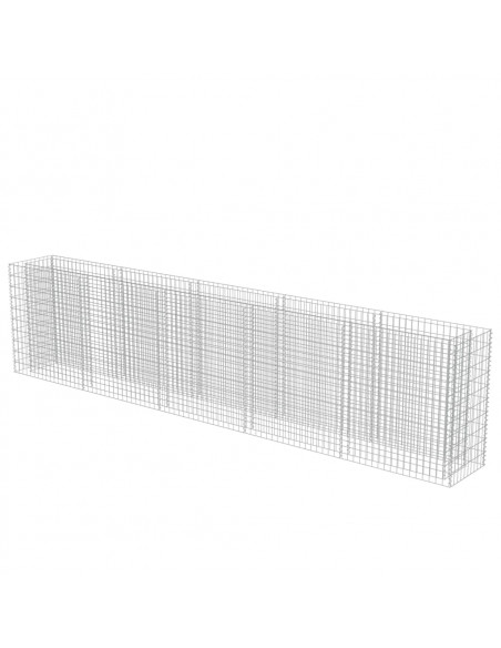 Gabbione Letto Rialzato in Acciaio Zincato 450x50x100 cm