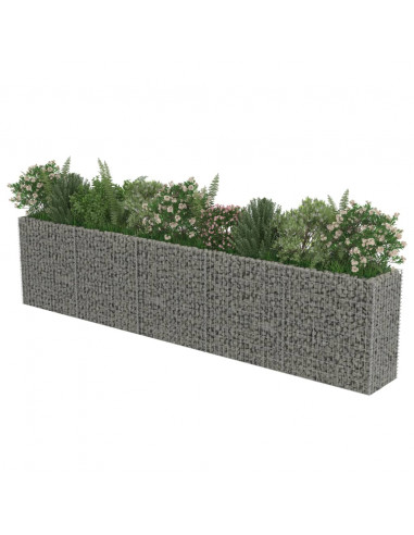 Gabbione Letto Rialzato in Acciaio Zincato 450x50x100 cm