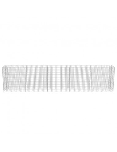 Gabbione Letto Rialzato in Acciaio Zincato 450x50x100 cm