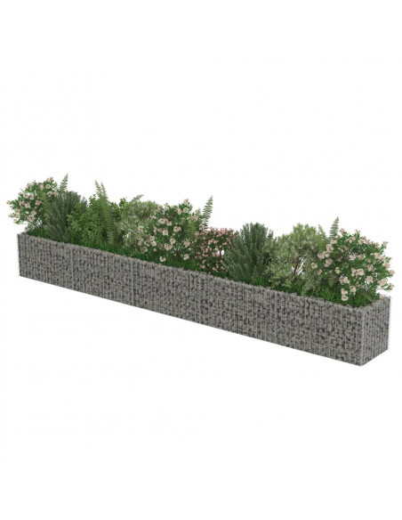 Gabbione Letto Rialzato in Acciaio Zincato 450x50x50 cm