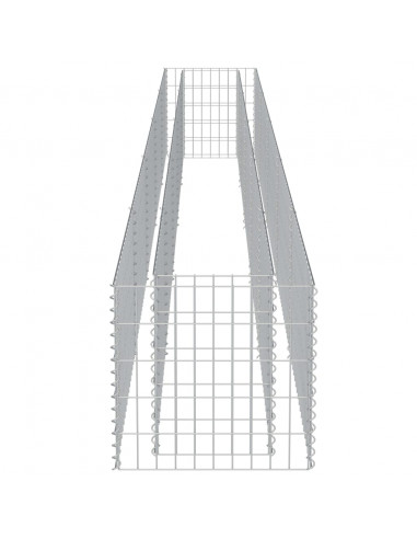Gabbione Letto Rialzato in Acciaio Zincato 450x50x50 cm