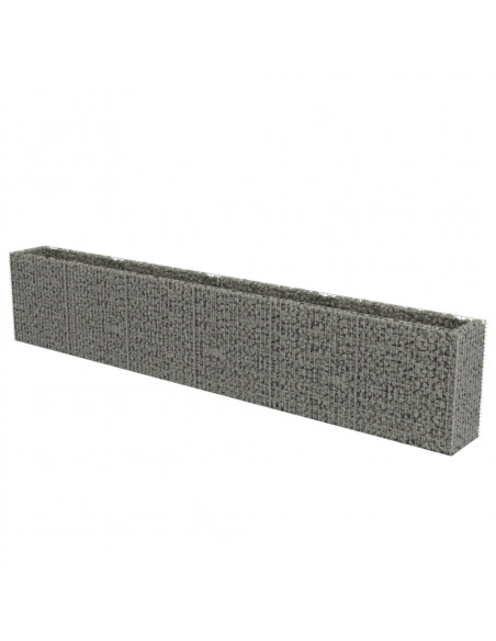 Gabbione Letto Rialzato in Acciaio Zincato 540x50x100 cm