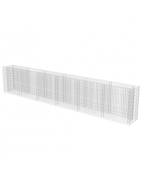 Gabbione Letto Rialzato in Acciaio Zincato 540x50x100 cm