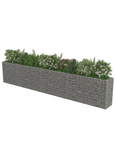 Gabbione Letto Rialzato in Acciaio Zincato 540x50x100 cm