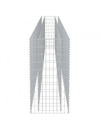 Gabbione Letto Rialzato in Acciaio Zincato 540x50x100 cm