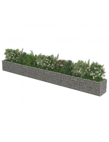 Gabbione Letto Rialzato in Acciaio Zincato 540x50x50 cm