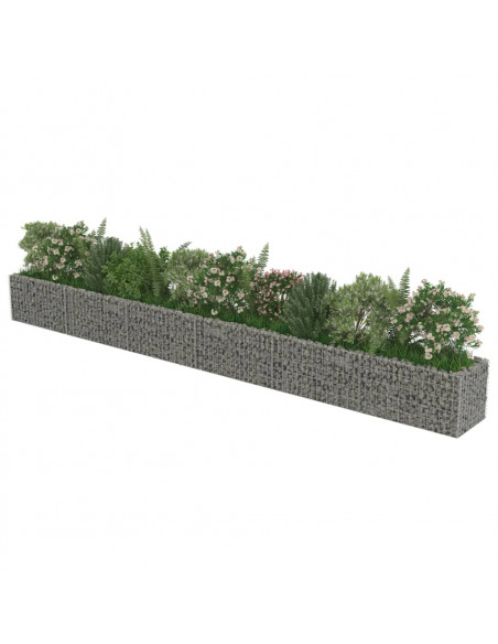Gabbione Letto Rialzato in Acciaio Zincato 540x50x50 cm