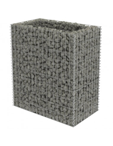 Gabbione Letto Rialzato in Acciaio Zincato 90x50x100 cm