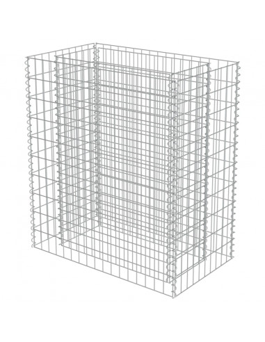 Gabbione Letto Rialzato in Acciaio Zincato 90x50x100 cm