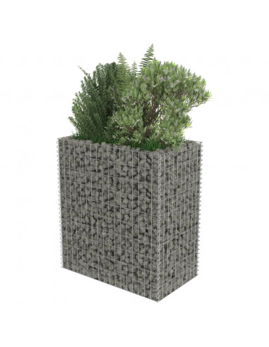 Gabbione Letto Rialzato in Acciaio Zincato 90x50x100 cm