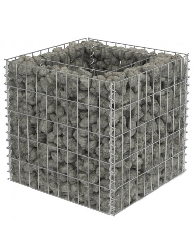 Gabbione Letto Rialzato in Acciaio Zincato 50x50x50 cm