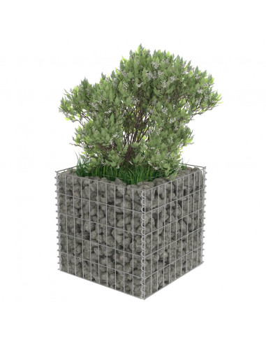 Gabbione Letto Rialzato in Acciaio Zincato 50x50x50 cm