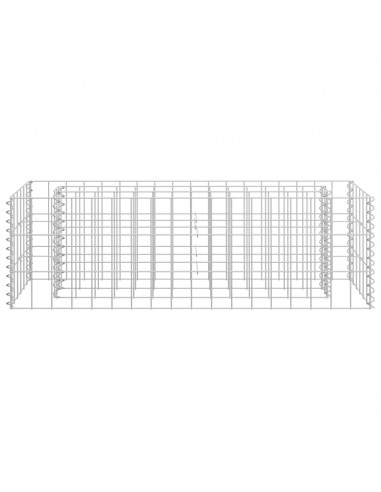 Gabbione Letto Rialzato in Acciaio Zincato 90x30x30 cm