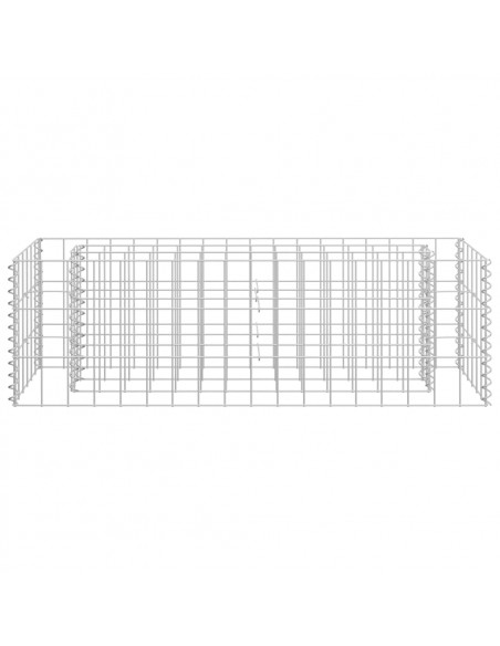 Gabbione Letto Rialzato in Acciaio Zincato 90x30x30 cm