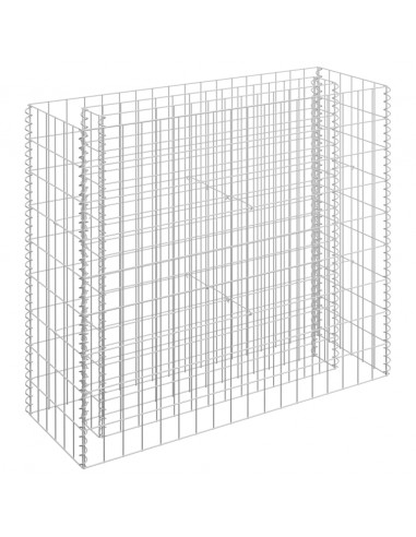 Gabbione Letto Rialzato in Acciaio Zincato 90x30x90 cm