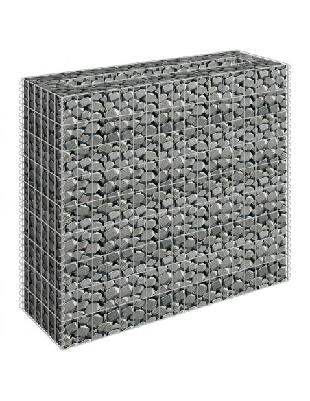 Gabbione Letto Rialzato in Acciaio Zincato 90x30x90 cm