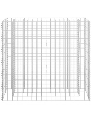 Gabbione Letto Rialzato in Acciaio Zincato 90x30x90 cm