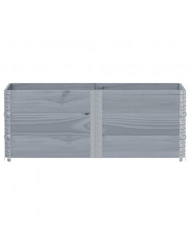 Fioriera da Giardino Grigia 150x50 cm Legno Massello di Pino