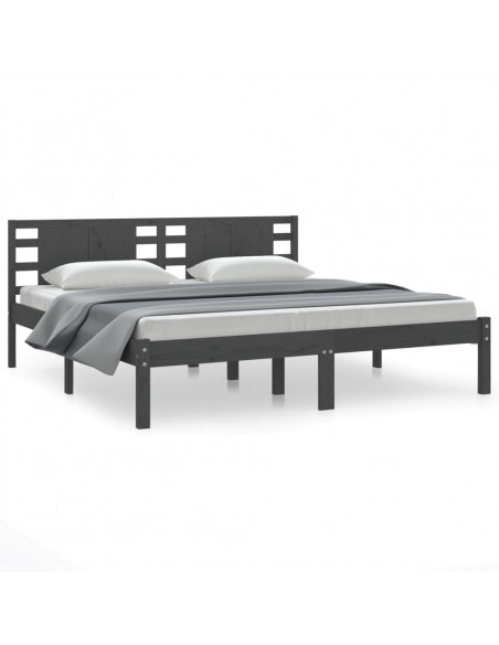 Giroletto Grigio in Legno Massello di Pino 200x200 cm