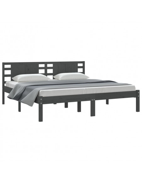Giroletto Grigio in Legno Massello di Pino 200x200 cm