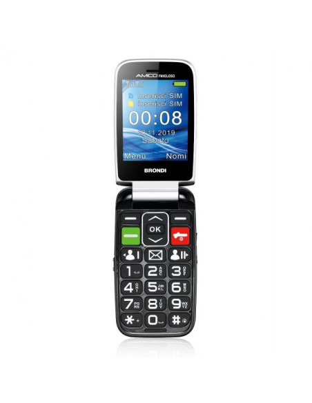 Brondi Amico Favoloso 7,11 cm (2.8") Nero Telefono di livello base