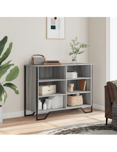 Credenza Grigio Sonoma 101x35,5x74,5 cm in Legno Multistrato