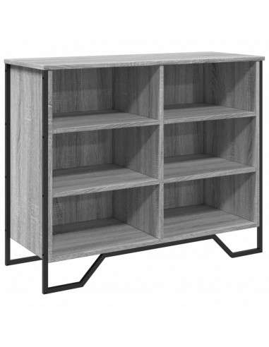Credenza Grigio Sonoma 91x35,5x74,5 cm in Legno Multistrato