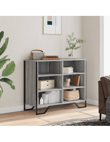 Credenza Grigio Sonoma 91x35,5x74,5 cm in Legno Multistrato