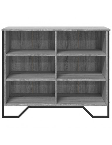 Credenza Grigio Sonoma 91x35,5x74,5 cm in Legno Multistrato