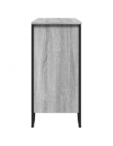 Credenza Grigio Sonoma 91x35,5x74,5 cm in Legno Multistrato