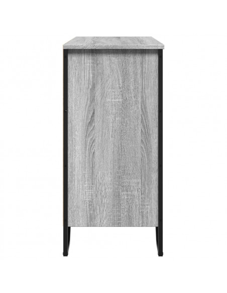 Credenza Grigio Sonoma 91x35,5x74,5 cm in Legno Multistrato
