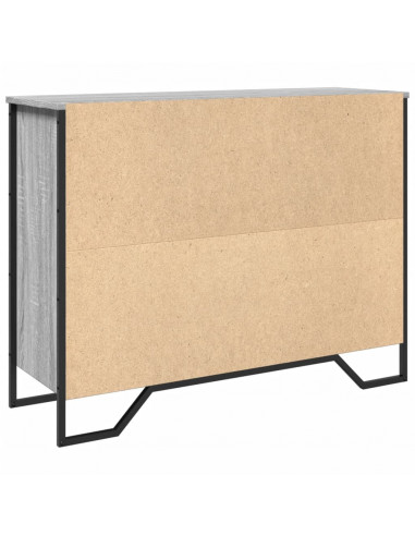 Credenza Grigio Sonoma 97x32,5x74,5 cm in Legno Multistrato