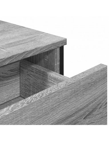 Credenza Grigio Sonoma 97x32,5x74,5 cm in Legno Multistrato