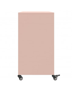 Credenza Rosa 100,5x39x72 cm in Acciaio Laminato a Freddo 2