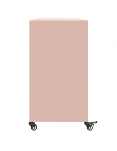 Credenza Rosa 100,5x39x72 cm in Acciaio Laminato a Freddo