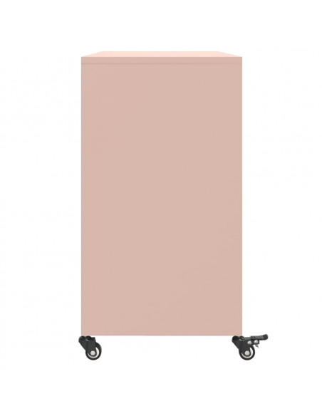 Credenza Rosa 100,5x39x72 cm in Acciaio Laminato a Freddo