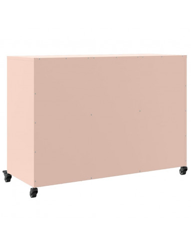 Credenza Rosa 100,5x39x72 cm in Acciaio Laminato a Freddo