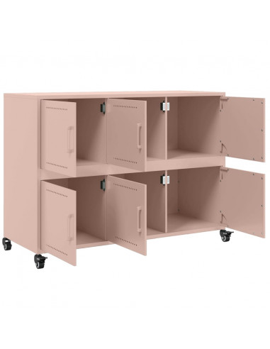 Credenza Rosa 100,5x39x72 cm in Acciaio Laminato a Freddo