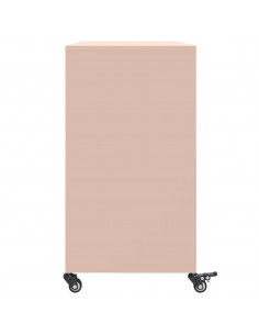 Credenza Rosa 100,5x39x72 cm in Acciaio Laminato a Freddo 2