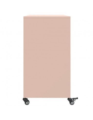 Credenza Rosa 100,5x39x72 cm in Acciaio Laminato a Freddo
