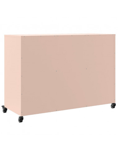 Credenza Rosa 100,5x39x72 cm in Acciaio Laminato a Freddo
