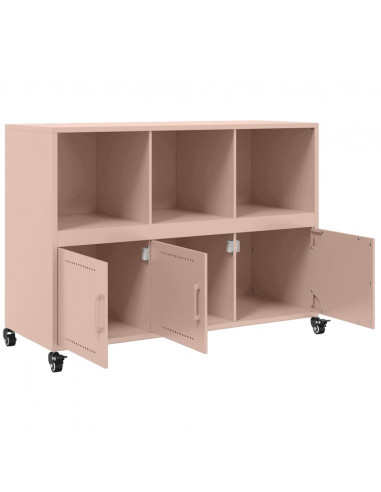 Credenza Rosa 100,5x39x72 cm in Acciaio Laminato a Freddo