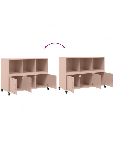 Credenza Rosa 100,5x39x72 cm in Acciaio Laminato a Freddo