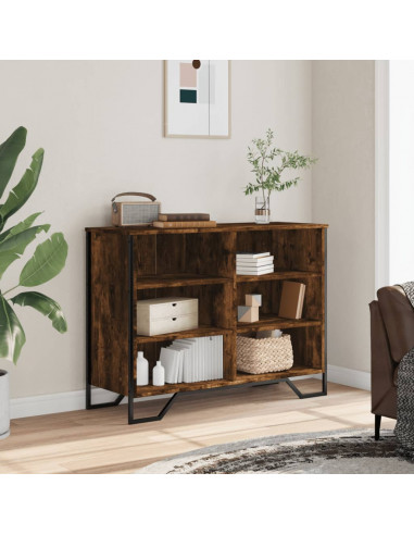Credenza Rovere Fumo 101x35,5x74,5 cm in Legno Multistrato