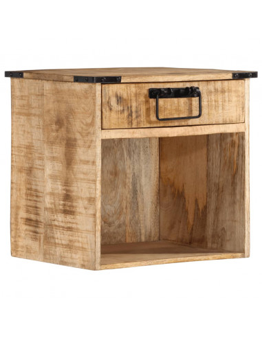 Comodino 40x30x37 cm in Legno Massello di Mango