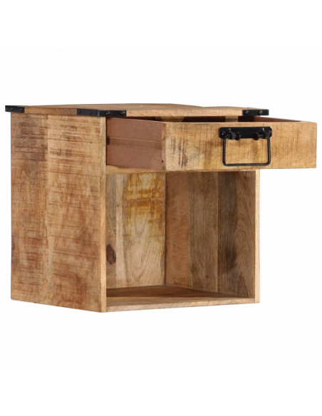Comodino 40x30x37 cm in Legno Massello di Mango