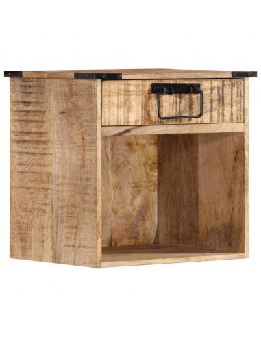 Comodino 40x30x37 cm in Legno Massello di Mango