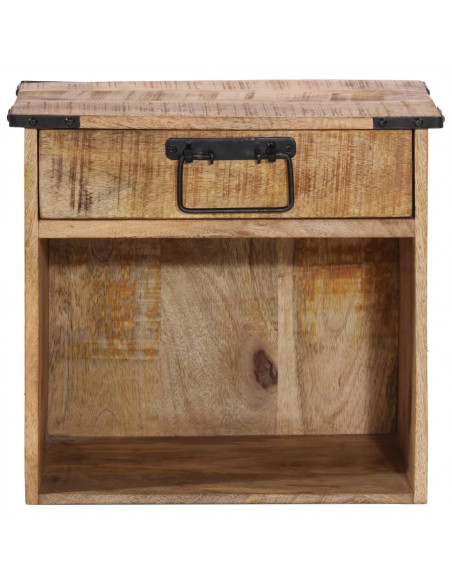 Comodino 40x30x37 cm in Legno Massello di Mango