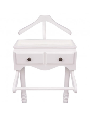 Appendiabiti con Armadietto in Legno Bianco